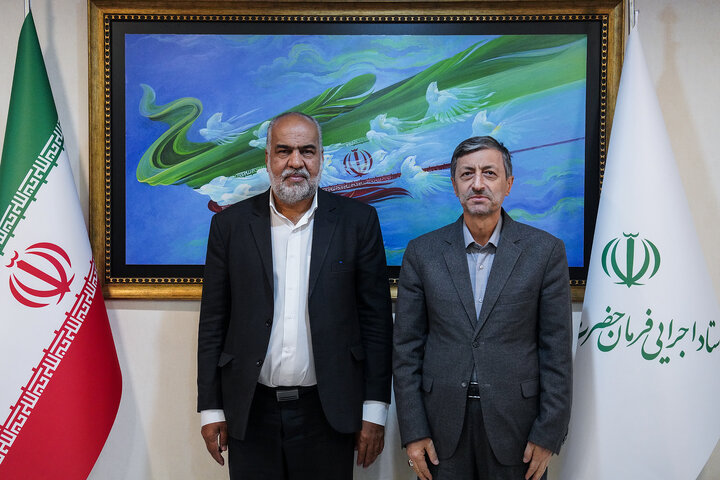 دیدار محمدرضا صباغیان نماینده مردم مهریز، بافق، بهاباد، ابرکوه و خاتم در مجلس شورای اسلامی با رئیس ستاد اجرایی فرمان امام