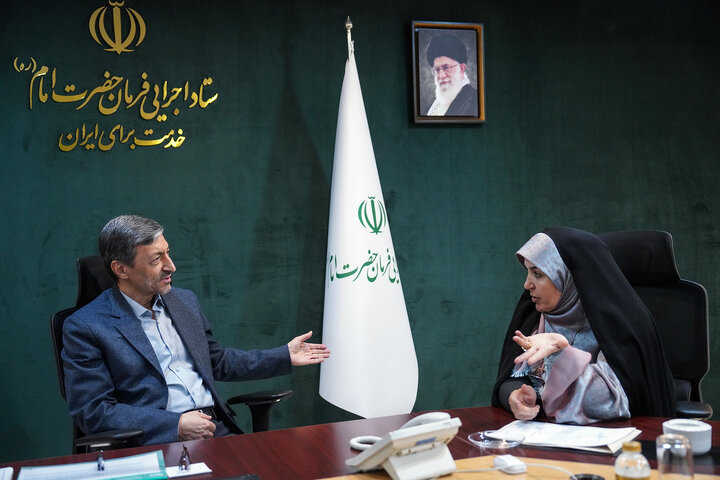 دیدار شهین جهانگیری نماینده مردم ارومیه در مجلس شورای اسلامی با رئیس ستاد اجرایی فرمان امام