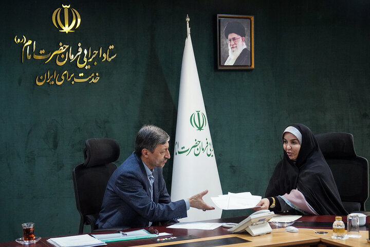 دیدار شهین جهانگیری نماینده مردم ارومیه در مجلس شورای اسلامی با رئیس ستاد اجرایی فرمان امام