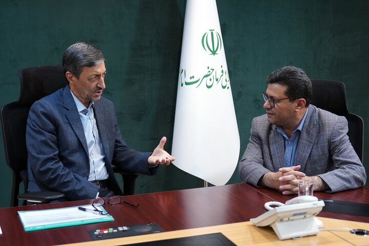 دیدار عمران عباسی کالی نماینده مردم قائمشهر، سوادکوه، جویبار، سیمرغ و سوادکوه شمالی در مجلس شورای اسلامی با رئیس ستاد اجرایی فرمان امام