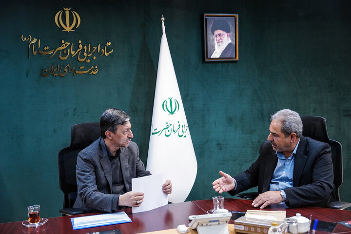 دیدار رمضان رحیمی دشتلویی نماینده مردم فلاورجان در مجلس شورای اسلامی با رئیس ستاد اجرایی فرمان امام 