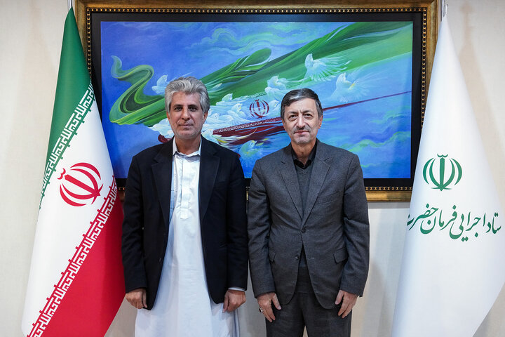 دیدار محمد انور بجارزهی نماینده مردم چابهار و نیکشهر در مجلس شورای اسلامی با رئیس ستاد اجرایی فرمان امام