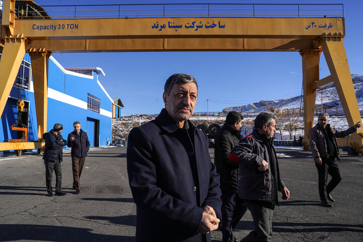 بازدید فتاح از سپنتای مرند/ تولد دوباره کارخانه‌ای که با موشک‌‌های رژیم صهیونی تخریب شد